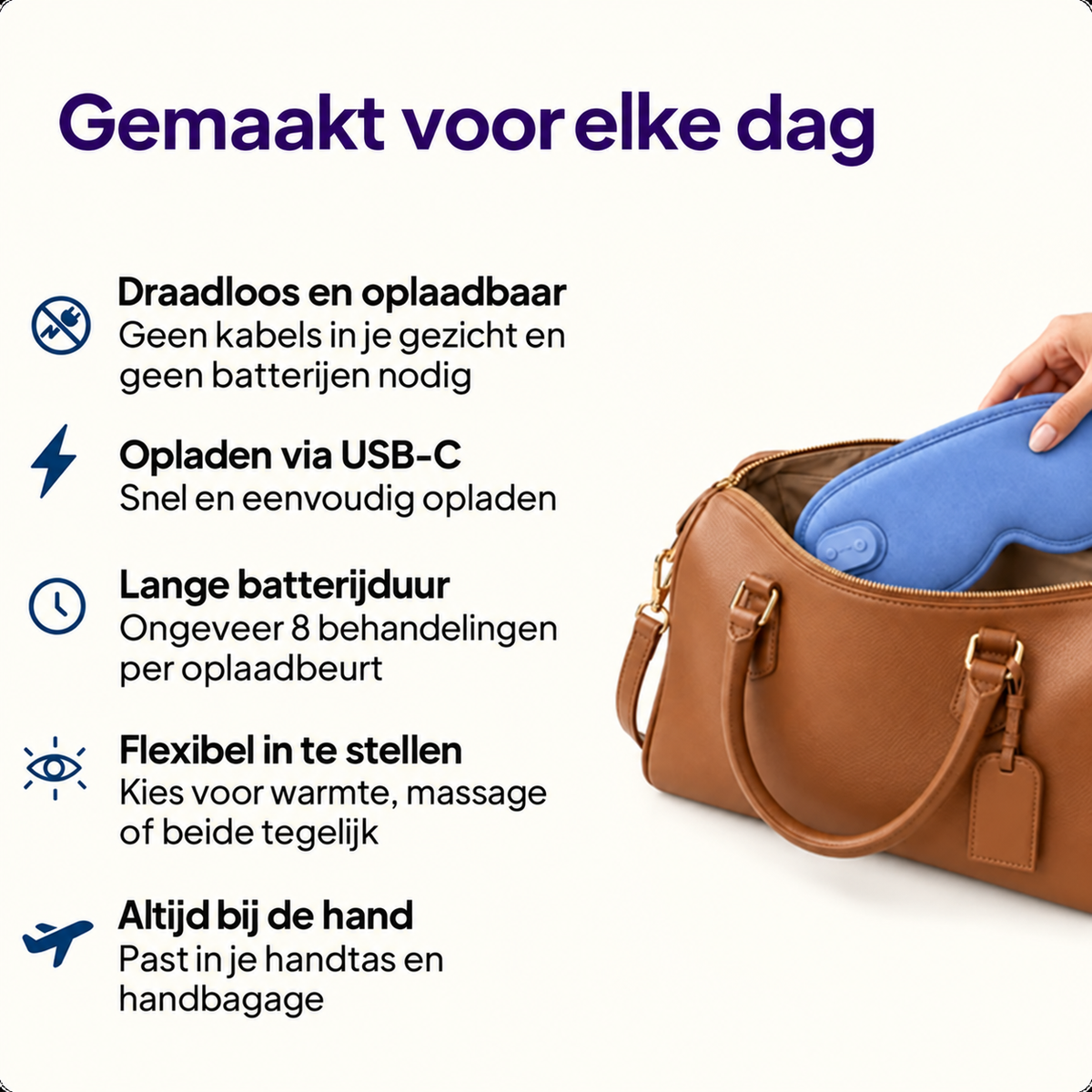 Ovea Oogmassager - Rust voor droge, moeie ogen