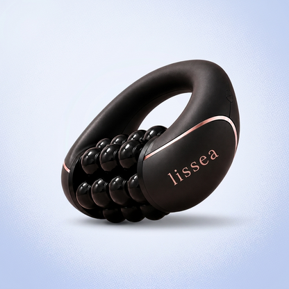 Lissea Body Roller close-up, zwart met rose-gold