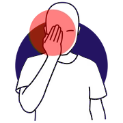 Hoofdpijn en migraine icoon